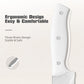 15 Pieces White Carbon Steel Blade Kitchen Knife Set with Real Wooden Stand, Inner Sharpener, and Kitchen Scissors