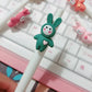 2PCS Cute Cartoon Press Pen Love Heart Rabbit Santa Claus Black Ink 0.5mm Gel Pen Student Stationery Items