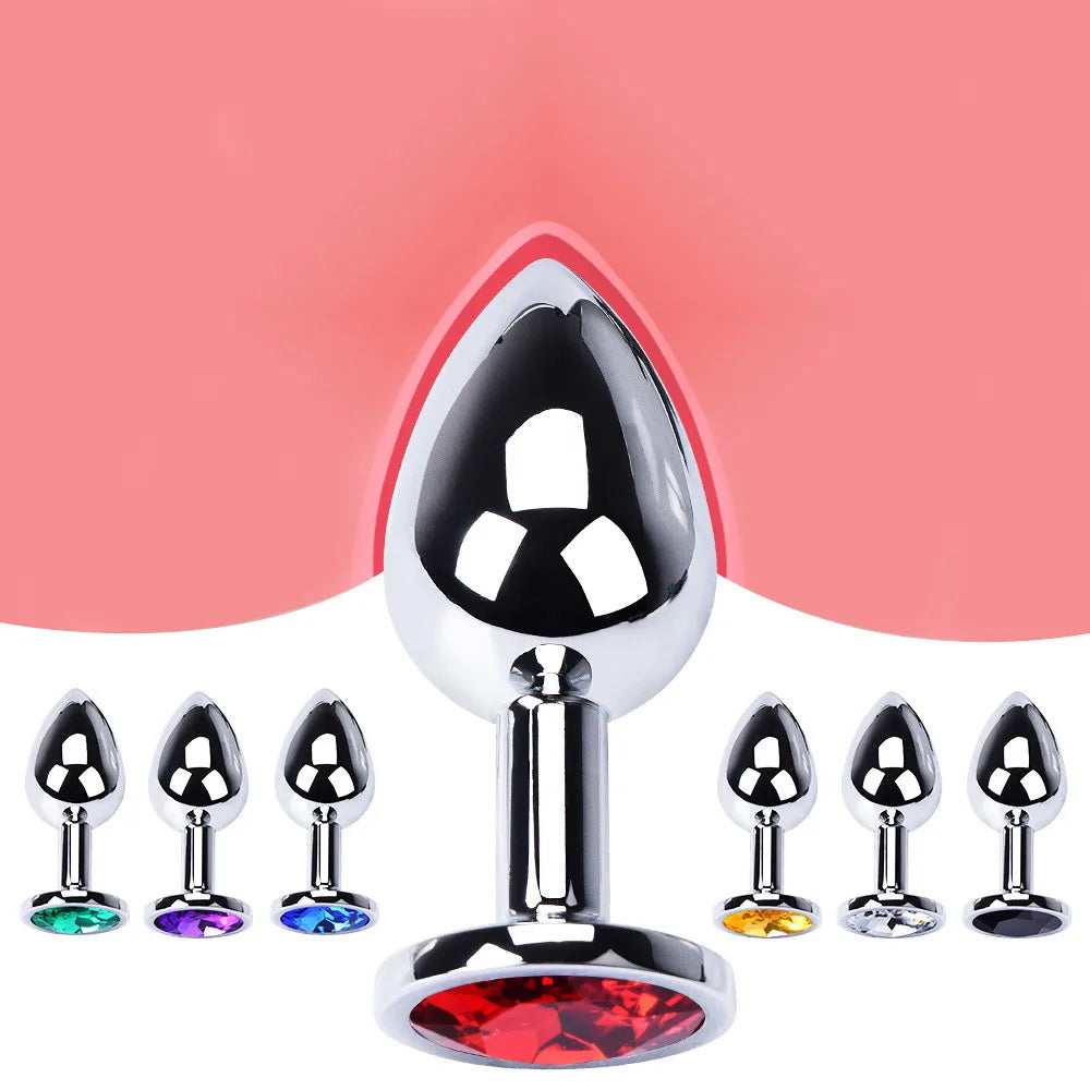 3 Size/set Metal Anal plug butt plug Sex Toys Butt Toys For Women/Men/Couples Adult Game Masturbator Anal S/M/L Diamond Sex Shop