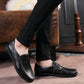 Genuine Leather Men Casual Shoes Luxury Brand 2021 Mens Loafers Moccasins Breathable Slip on Black Driving Shoes Plus Size 37-47