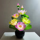 Led Flower Lights 7 Heads Lotus Light Buddha Lamp Fo Lampe Novelty Artistic Optical Fiber Flower