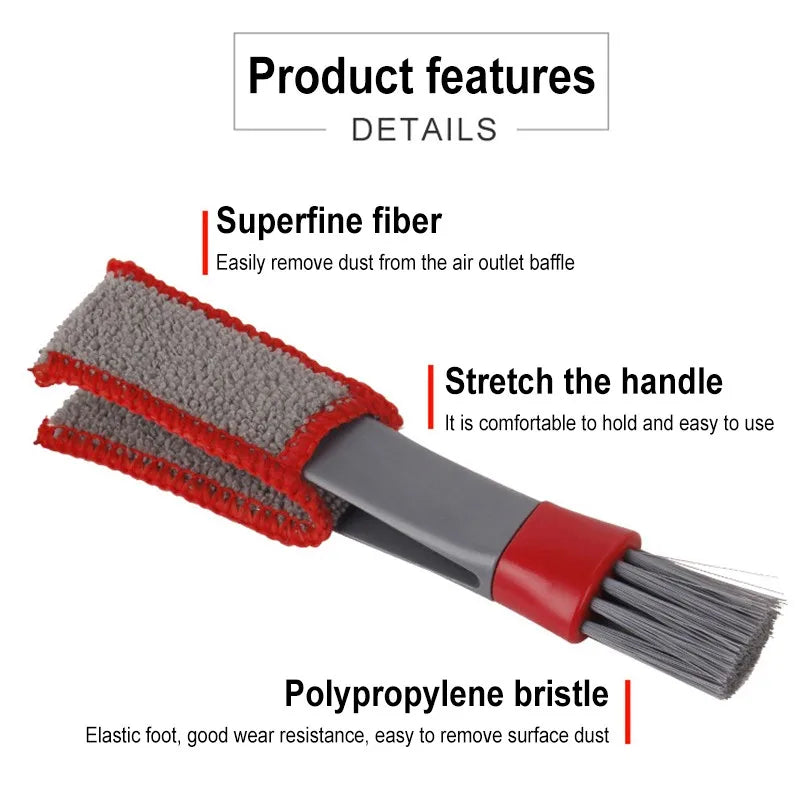 Car Air Conditioner Vent Brush Microfibre Car Grille Cleaner Auto Detailing Blinds Duster Brush Car-styling Cleaning Tools