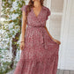 Ladies Vintage Print Chiffon Dress Women Casual Ruffles Long Bohemian Party Beach Summer Dress Women Sundress Female Vestidos