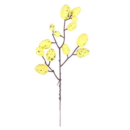 Colorful Easter Egg Tree Branch Artificial Foam Eggs Flower Twig Branches Arrangement Vase Home Decor 2025 Easter Party Supplies