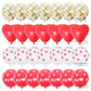 28pcs Red Heart Shape Balloons Decorations Kit Wedding Decors Valentines Day Gifts Heart Printed Latex confetti Globos helium