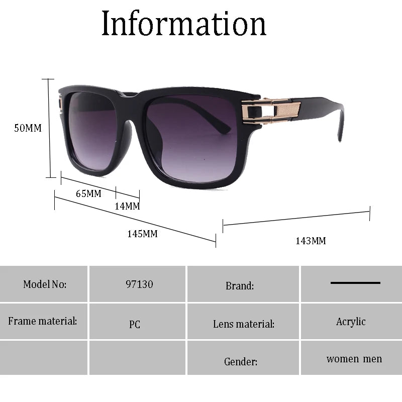 Luxury brand design Fashion Classic grandmaster four Style Retro Gradient lens Sunglasses Men Vintage Sun Glasses Oculos 6626