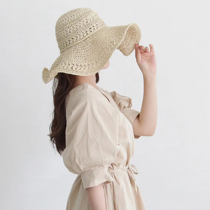 ladies hat spring hat straw hat retro touraat women summer luffy helen kaminski hat pink straw hat beach hat woman Raffia hats