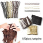 100 PCS/Bag 5cm/6cm U Shaped Alloy Hairpins Waved Hair Clips Simple Metal Bobby Pins Barrettes Bridal Hairstyle Tools Hair Pins