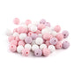 Keep&Grow 60Pcs Silicone Beads 12MM Food Grade Teething Necklace Round Perle Silicone Teether Beads Chewable Nursing Baby Toys