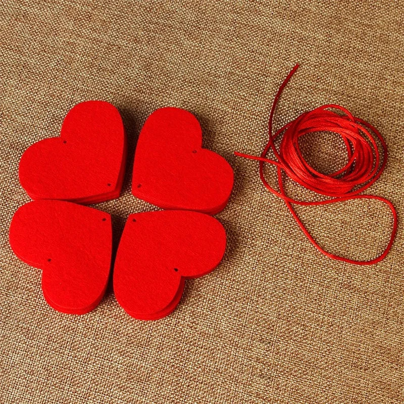 16pcs Romantic Red Heart Garland Valentines Day Mariage Wedding Decoration Diy Bedroom Hanging String Room Decor Love