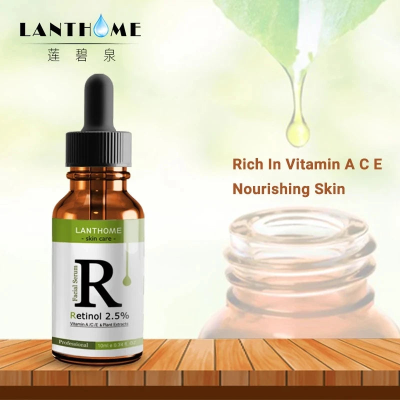 Lanthome 10ml Retinol 2.5% Vitamin C / A Facial Anti Wrinkle Serum Remove Dark Spots Whitening Anti Wrinkles Collagen Essence