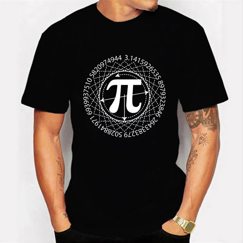 2020 Math Pi Symbol Summer Men's Short Sleeves T-Shirt Cadeau Homme Women Tees Funny Mens T-Shirt Clothes Unisex Tops Chemise