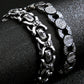 Gothic Skull Head Hand Chain Bracelet For Men Punk Men's Bracelets Male 8.67" Solid Stainless Steel Biker Jewellery Dropshipping