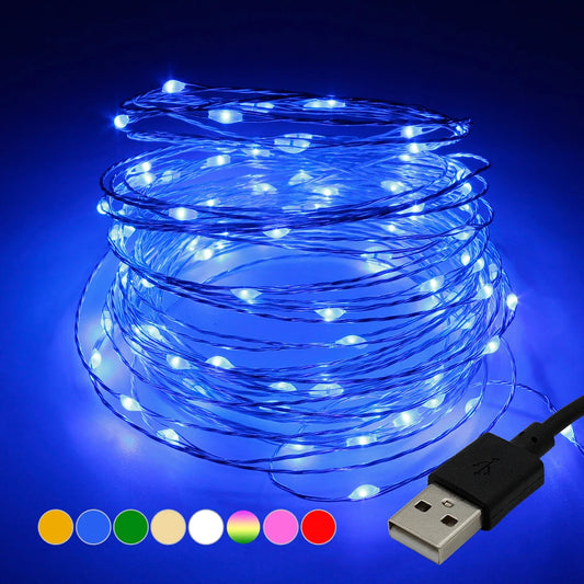 LED String Lights 10M 5M USB Waterproof Copper Wire Garland Fairy Light For Christmas Decoration Party With 8 Colors