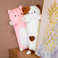 Cute Soft Long Cat Boyfriend Pillow Plush Toys Stuffed Pause Office Nap Sleeping Pillow Cat Cushion Gift Doll for Kids Girls