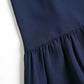 Elegant Summer Dress with Ruffle, Navy Back, Elastic Party Dresses, Casual, 2024