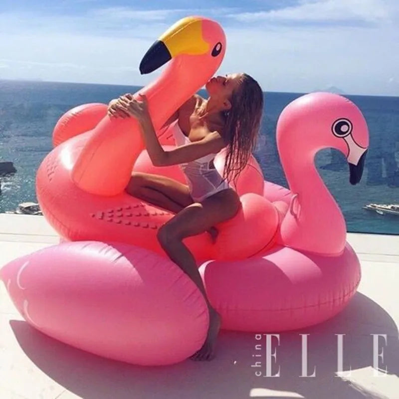 175cm Inflatable Flamingo Giant Pool Float for Adult Pool Toys Water Party Summer Ride-On Swimming Ring Gonflable Piscina Boias