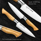 HEZHEN 3PC Kitchen Knife Set Chef Santoku Utility Knives Sandvik Steel Stainless Steel Forging Olive Wood Handle