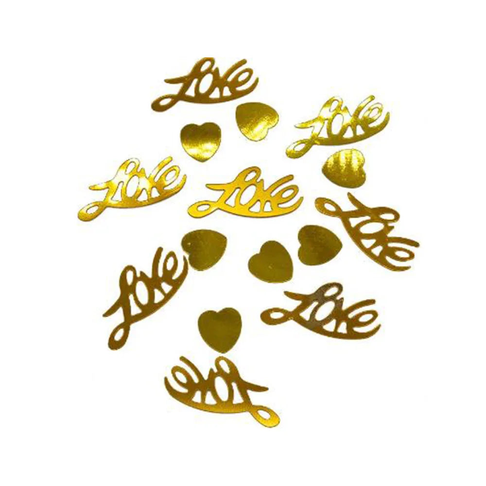 300Pcs Shiny Love Heart Foil Confetti Wedding Party Throwing Confetti Proposal Bridal Valentines Day Room Romantic Decorations