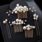 Gold Color Pearl Wedding Hair Combs Hair Accessories for Bridal Flower U Hairpins Headpiece Women Bride Hair Ornaments Jewelry