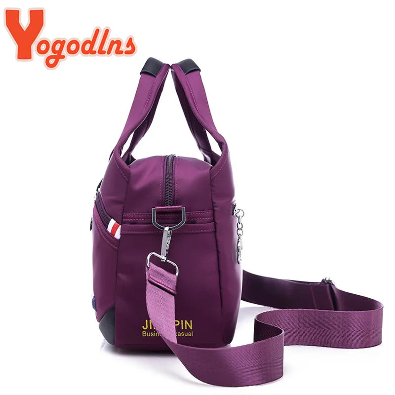 Yogodlns Nylon Shoulder Women's Bag Waterproof Handbag Large Capacity Crossbody Bag Fashion lady Handle Bag Multifunction Purse