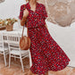 Ladies Bohemian Leopard Print Shirt Dress Women Casual Midi Holiday Summer Dress Female A-line Loose Women Beach Dress Vestidos