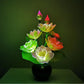 Led Flower Lights 7 Heads Lotus Light Buddha Lamp Fo Lampe Novelty Artistic Optical Fiber Flower