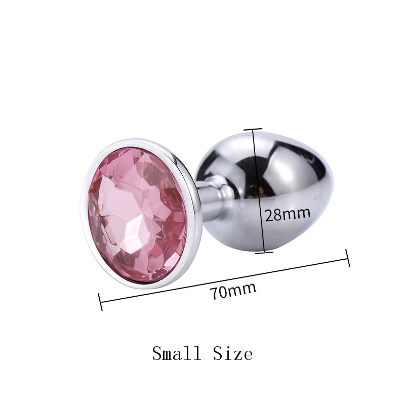 3 Size/set Metal Anal plug butt plug Sex Toys Butt Toys For Women/Men/Couples Adult Game Masturbator Anal S/M/L Diamond Sex Shop