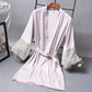 Bridesmaid Robes Satin Robe Bride Elegant Sleepwear Sexy Lace Women Dressing Gown Bathrobe Kimono Silk Bath Robe Sleep Lounge