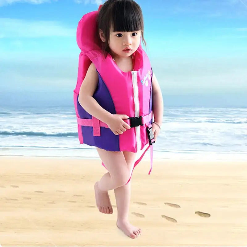 1-10 years life jacket life vest baby girl boy water swimwear swim suit blue red color