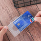 1pc Transparent Multi-use Portable Badge Card Holder Hard Plastic Protector Cover ID Card Bus Card Sleeve Office School Supplies