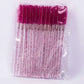 50pcs Shiny Disposable Eyelash Applicator Wands Curler Brush Set Mascara Eyebrow Spoolers  Comb Wands Spoolies Brushes