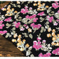 Chiffon Cloth Printed New Style South Korean Silk Clothing Fabric Pastoral Style Floral Pattern Dress Material/1 M