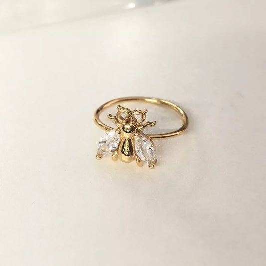 Fine Trendy Animal Jewelry Rings For Women Lovely Little Bee Cute Ring Party Accessories Girl's Fashion Bague Anillos Mujer