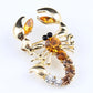 Women Fashion Animal Scorpion Crystal Rhinestone Scarf Brooch Pin Party Jewelry