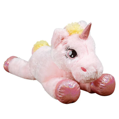 100cm Large Unicorn Plush Toys Cute Pink Rainbow Horse Soft Doll Stuffed Animal Big Toys For Girlfriend Birthday Gift