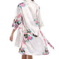 2 Piece Set Women Silk Peacock Kimono Robes Sexy Lingerie Women Wedding Party Bridesmaid Robe Satin Nightgown Bathrobe Pijam