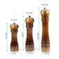 Wood Salt and Pepper Grinder Set with Mills Tray for Sea Salt & Peppercorns (5,8,10 inch) Strong Adjustable Grinder