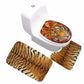 3pcs/Set Tiger Leopard Pattern Anti-silp Bath Mat Flannel Rug Lid Toilet Cover Carpet Bathroom Set tapis salle de bain Drop Ship