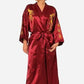 Burgundy Chinese Women's Traditional Silk Satin Robe Embroidery Dragon Kimono Yukata Bath Gown Oversize S M L XL XXL XXXL A135