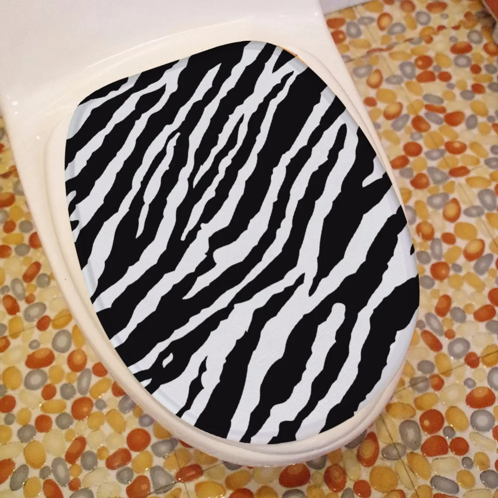 3pcs/Set Tiger Leopard Pattern Anti-silp Bath Mat Flannel Rug Lid Toilet Cover Carpet Bathroom Set tapis salle de bain Drop Ship