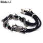 Classic Leather Rope Men Dragon Bracelet Adjustable Vintage Bracelets & Bangles Fashion Jewelry Mens Gift