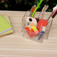 Multi-function Pen Holder transparent plastic storage Desktop small items School Supplies Desk Organizer Office Storage Research