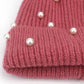 2020 New Winter Pearl Beanie Cap Lady Fluffy Double Layer Real Fur Pom Pom Knit Skullies Bean Bean Pompom Outdoor Warm Ski Caps