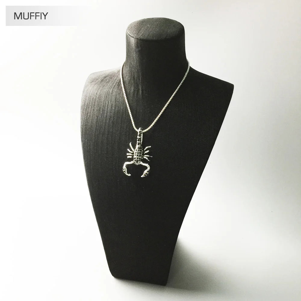 Black Scorpion Pendant Fit Necklace Europe Style Rebel Fashion Good Jewerly For Men & Women Bijoux Gift In 925 Sterling Silver