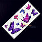 1PC Rose Purple Butterfly 3D Waterproof Temporary Tattoo Sticker Body Art H3D-27 Rose Purple For Kids Women Children papillon