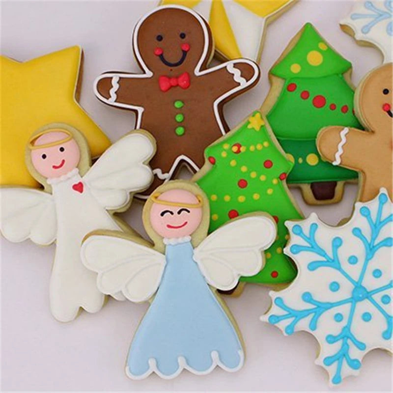 KENIAO Angel Cookie Cutter for Christmas Party - 7.4 x 7.1 CM Easter Biscuit Fondant Sandwich Bread Mold - Stainless Steel