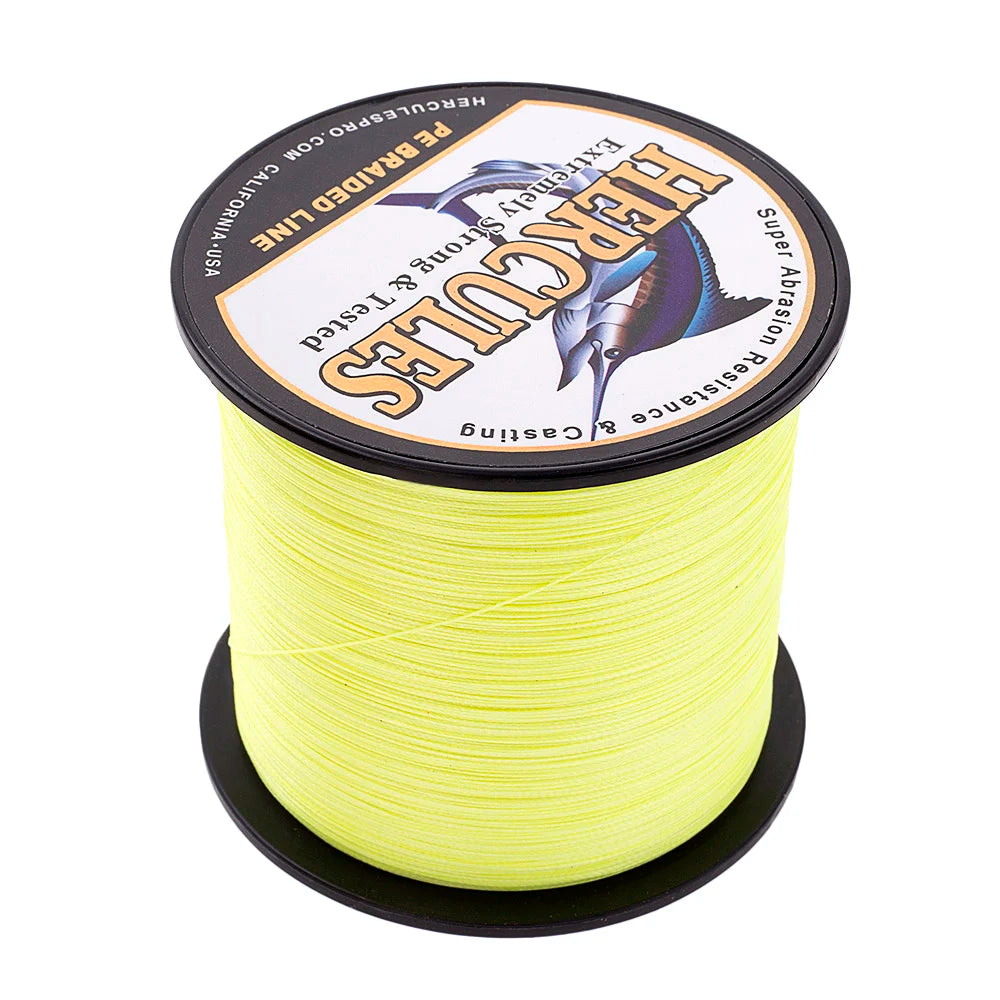 Hercules Braided Fishing Line For Carp Fishing 100M 300M 500M 1000M 1500M 2000M Peche Multifilament 4 Strands Pesca PE 6-100LB