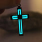 Glowing Necklace CROSS Necklace Stainless Steel Necklace Cross GLOW In The DARK Night Fluorescent Christmas Gifts Men Women Girl