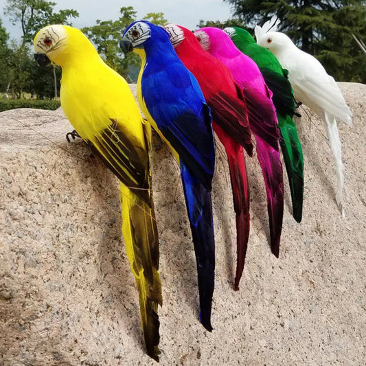 25cm Lifelike Parrot Artificial Ornament For Home Garden Yard Lawn Art Christmas Wedding Ceremony Decoration